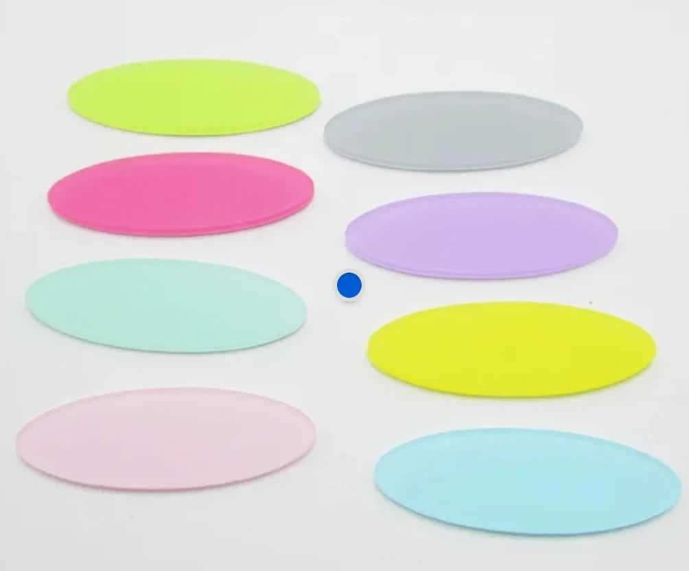 16*50mm Grey Pastel Easter Frosted Matte Long Oval, Sew On, Resin Gem, (Sold in Pair) Resin Gems