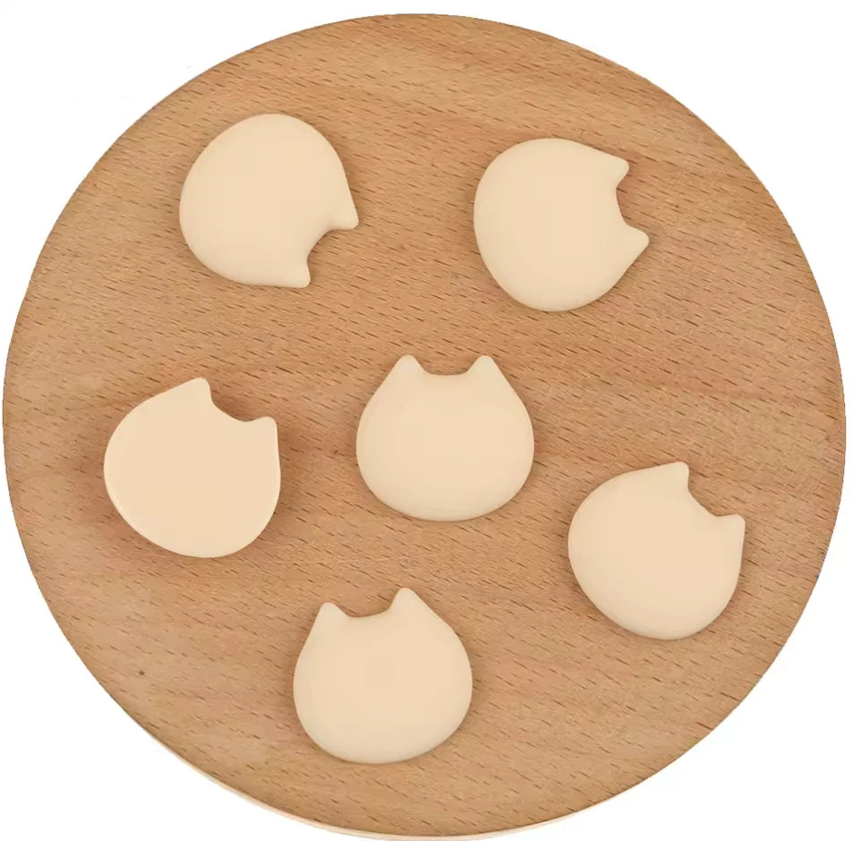 20mm Chai Latte Cat Shaped Matte Rubber Matte, Glue on, Resin Gem, (Sold in Pair) Resin Gems