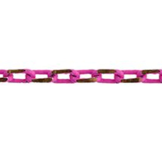2*3.5mm Pink/Gold Neo Cut Chain Links Necklace Findings, 2 meters Basics Basics