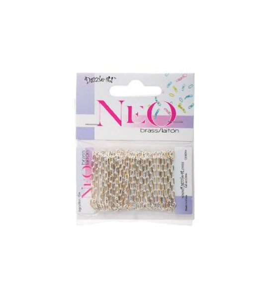 2*3.5mm White/Gold Neo Cut Chain Links Necklace Findings, 2 meters Basics (Copy) Sundaylace Creations & Bling