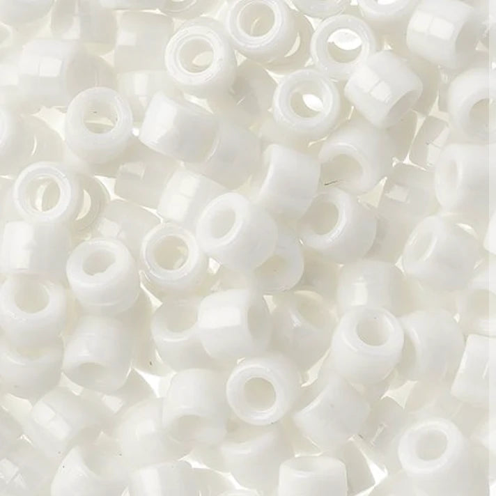 6mm Preciosa Glass Mini Crow Beads - Opaque White (1000pcs) 6/0 Pony Beads