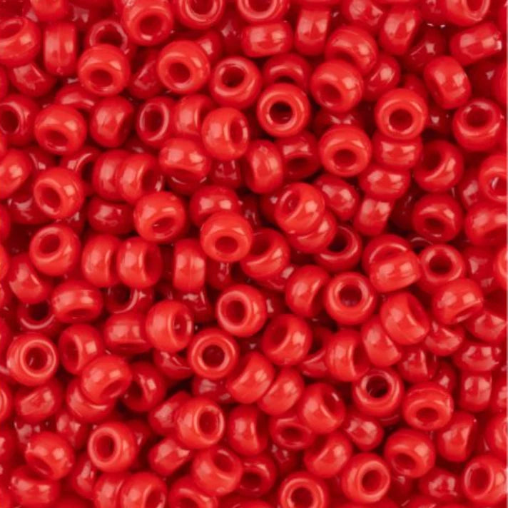 6mm Preciosa Glass Mini Crow Beads - Opaque Red (1000pcs) 6/0 Pony Beads