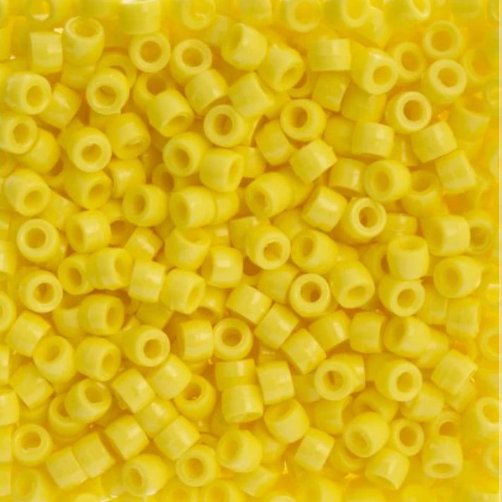 6mm Preciosa Glass Mini Crow Beads - Opaque Yellow (1000pcs) 6/0 Pony Beads