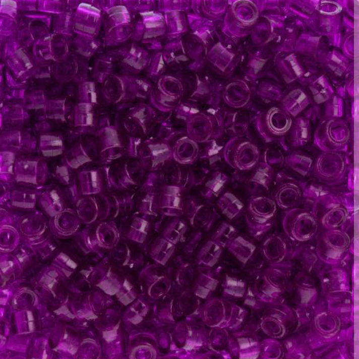 6mm Preciosa Glass Mini Crow Beads - Transparent Amethyst (1000pcs) 6/0 Pony Beads