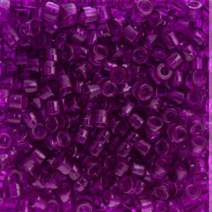 6mm Preciosa Glass Mini Crow Beads - Transparent Amethyst (1000pcs) 6/0 Pony Beads