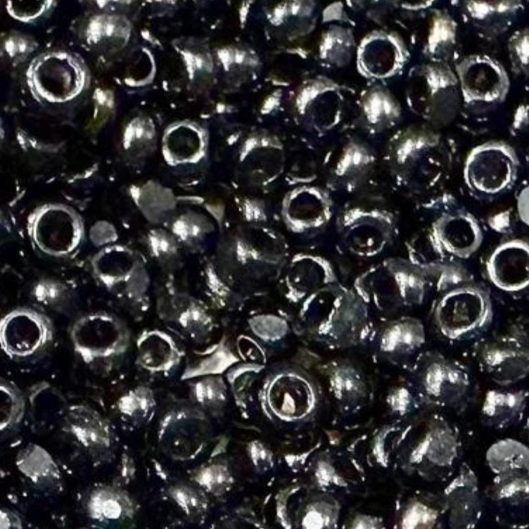 11/0 Charlotte Cut Seed Bead- Ionized Transparent Black Diamond *10g Loose* India Sheen Charlotte Cut Seedbeads