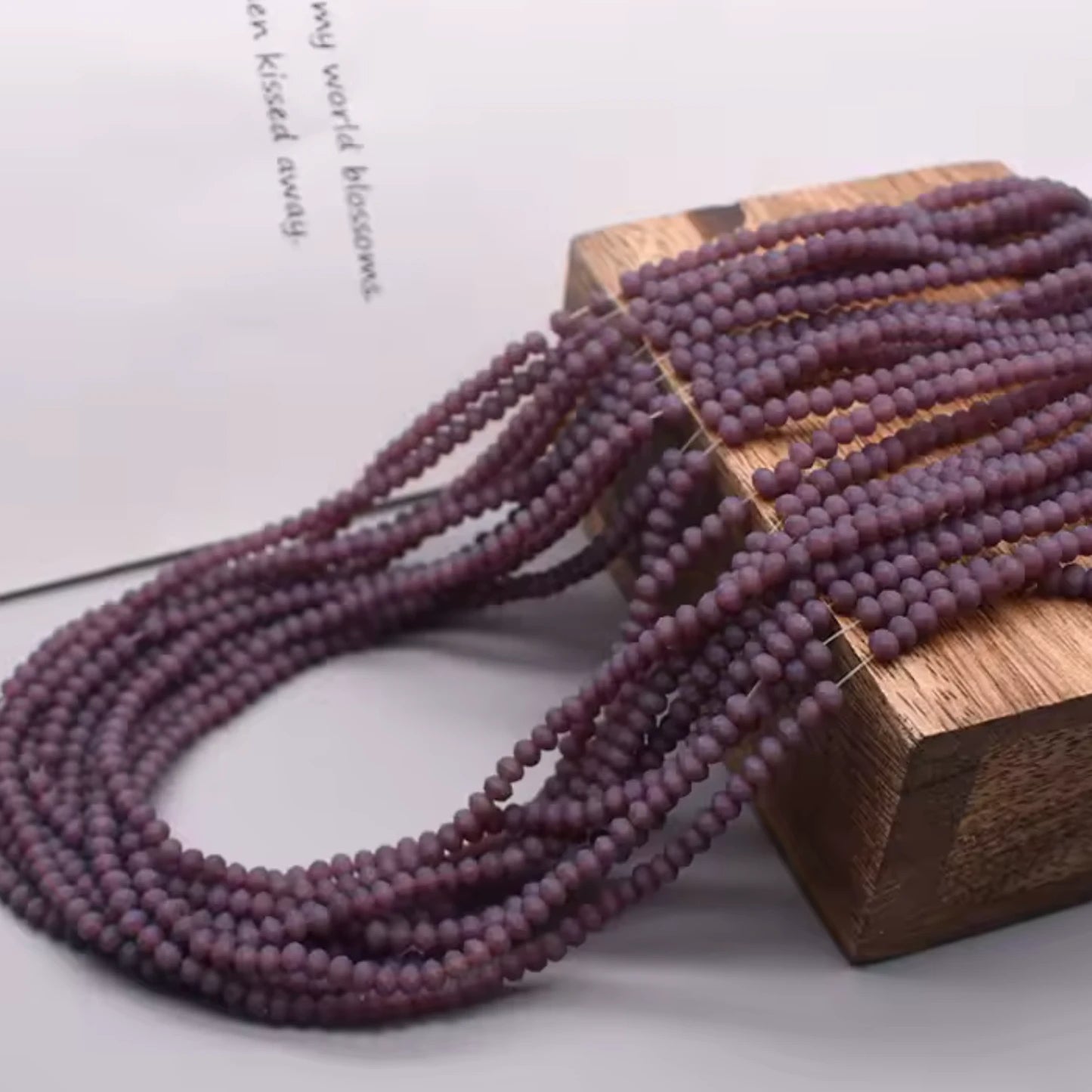 2*3mm Mauve Faceted Rondelle Matte, (155pcs) Sundaylace Creations & Bling