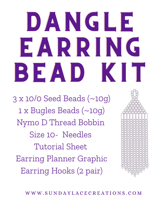 Yellow Themed Dangle Earring Starter Brick Stitch Bead Kit, Promotions Sundaylace Creations & Bling