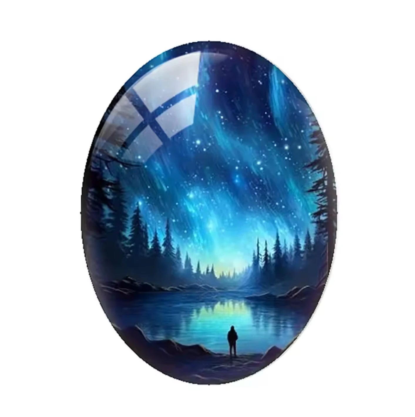 18*25mm Aurora Borealis Oval (Variant ), Glue On, Resin Gem, (Sold in Pair) template (Copy) Resin Gems