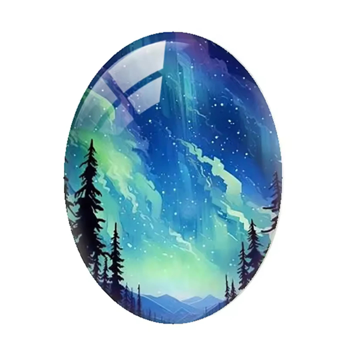 18*25mm Aurora Borealis Oval (Variant ), Glue On, Resin Gem, (Sold in Pair) template (Copy) Resin Gems