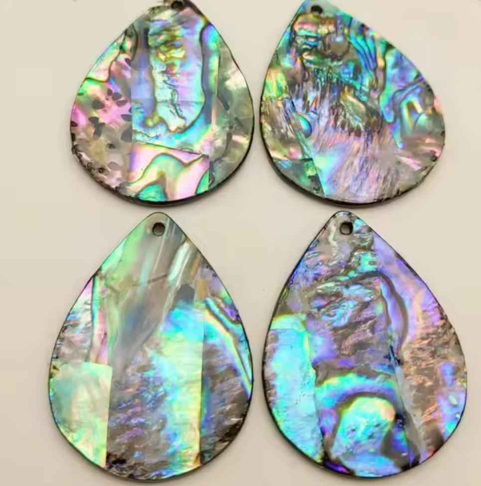 35*26mm Abalone Waterdrop Charms, Resin Charm (Sold in Pair) Resin Gems