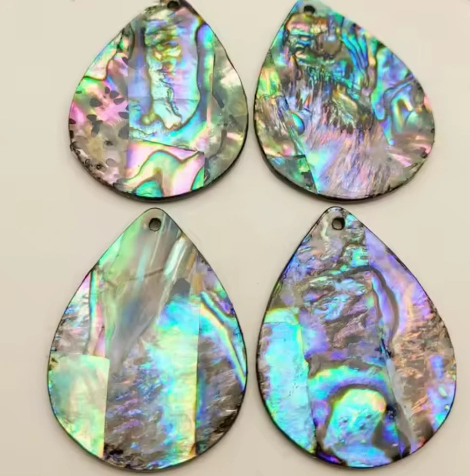 35*26mm Abalone Waterdrop Charms, Resin Charm (Sold in Pair) Resin Gems