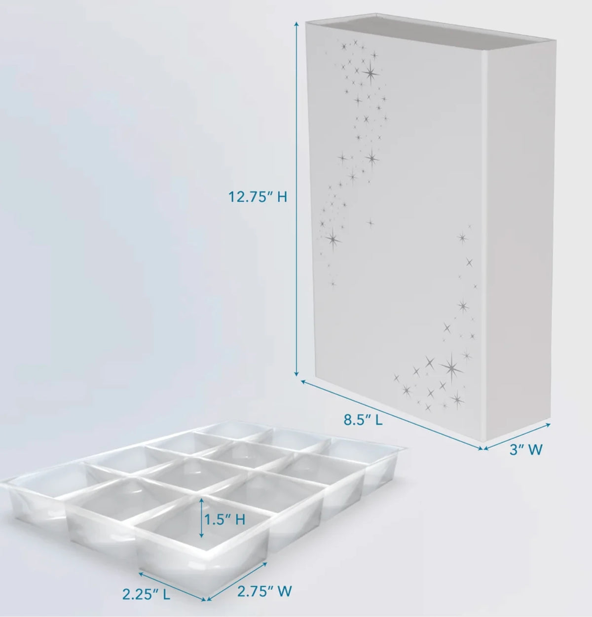 JUST THE BOX- White XXL DYI Advent Box Folding Advent Calendar Gift Boxes, Promotion (Copy) Promotional Products