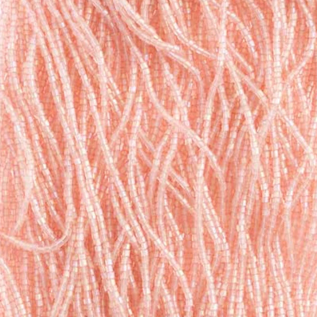 10/0 2-cut Beads, Transparent Light Pink Rainbow *1/2 Hank (20g) Preciosa Ornela Two Cut Beads