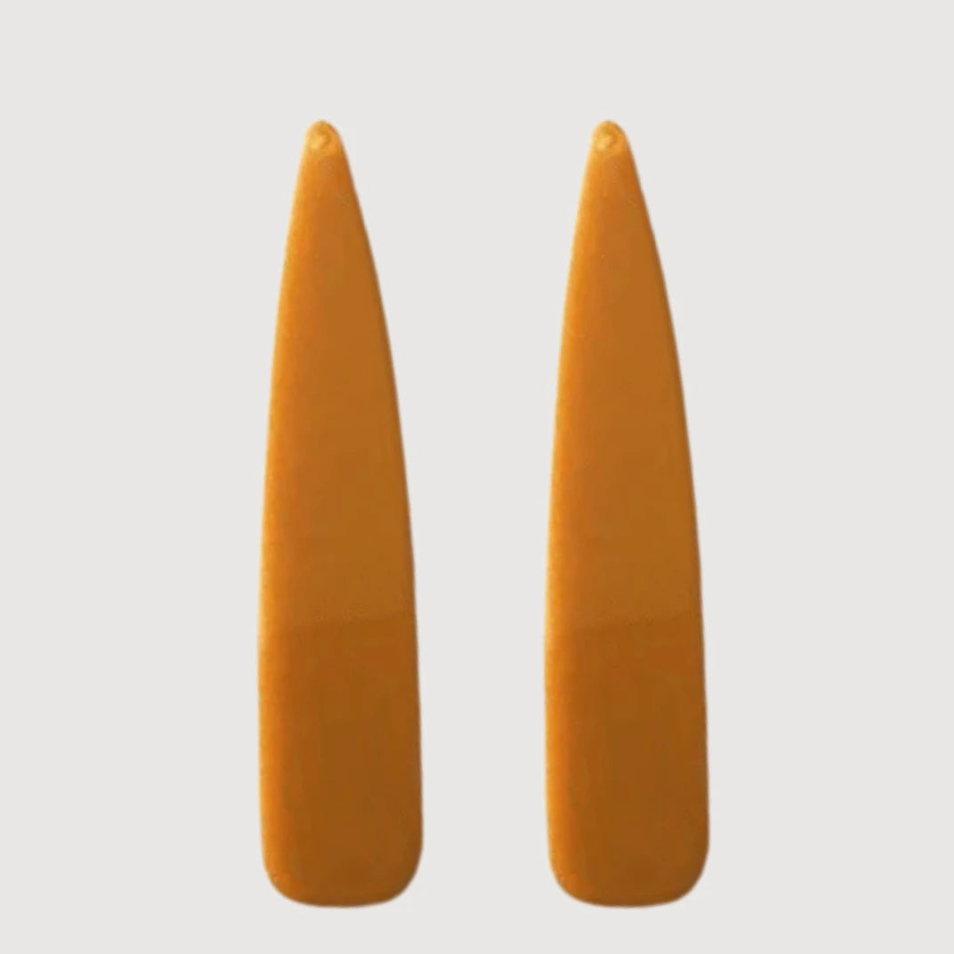 11*55mm Mustard Yellow Long Teardrops, One hole, Acrylic Resin Gems (Sold in Pair) Resin Gems