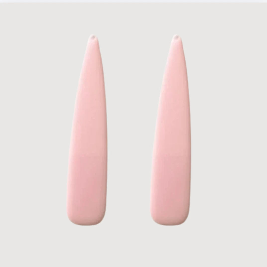11*55mm Light Pink Long Teardrops, One hole, Acrylic Resin Gems (Sold in Pair) Resin Gems