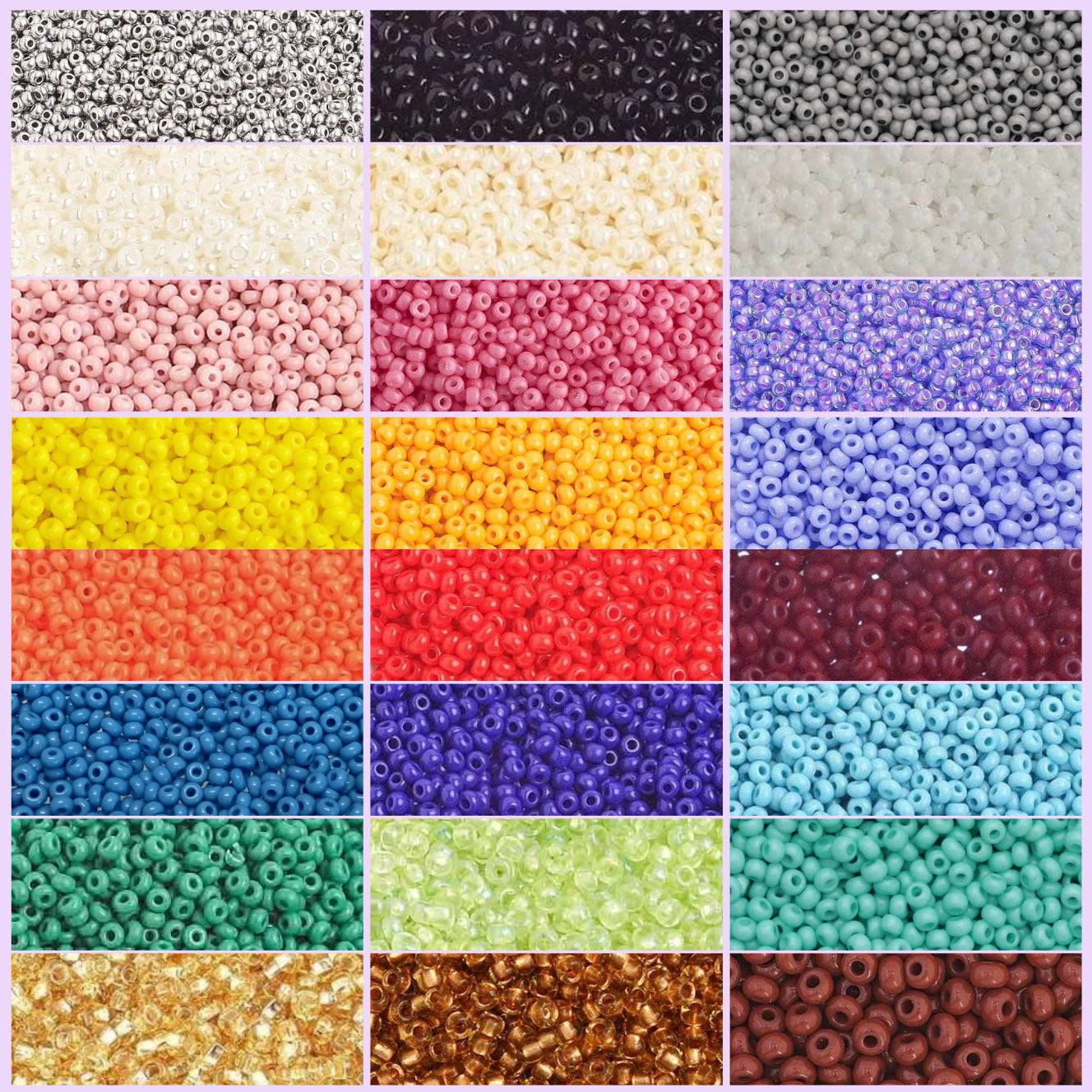 "The Essentials" 23 Bags of 10/0 Seedbeads (22g) Starter Beading Set, Promotions 10/0 Preciosa Seed Beads