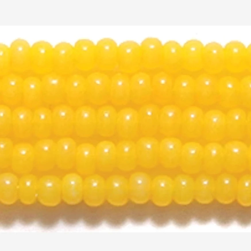 10/0 Bright Yellow Silk *Opal Preciosa Seed Beads *Hank 10/0 Preciosa Seed Beads