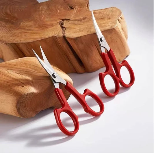 5.5" Bent Head & Straight Head Embroidery Scissors perfect for Tufting, 2 Mini Beading Scissors, Basics Plastic Rhinestone Banding Rope