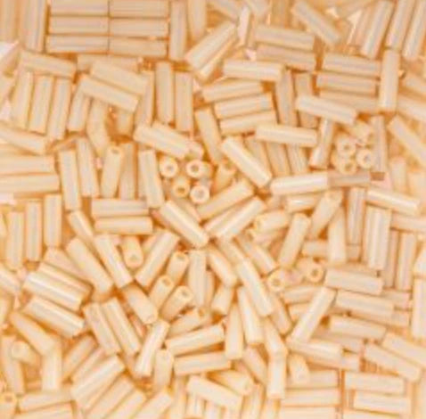 Czech Bugle Beads apx. 19g Vial #3 Eggshell John Beads