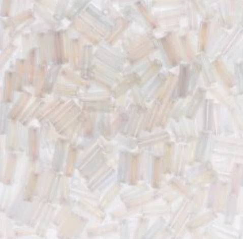 Czech Bugle Beads apx. 19g Vial #3 Transparent Crystal Iris John Beads