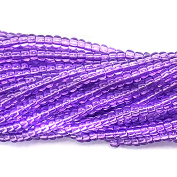11/0 Transparent Crystal Violet Sol Gel , Preciosa Seed Bead *Hank 11/0 Preciosa Seed Beads