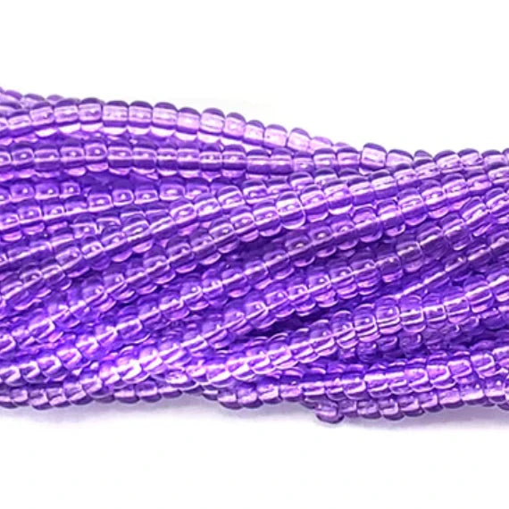 11/0 Transparent Crystal Violet Sol Gel , Preciosa Seed Bead *Hank 11/0 Preciosa Seed Beads