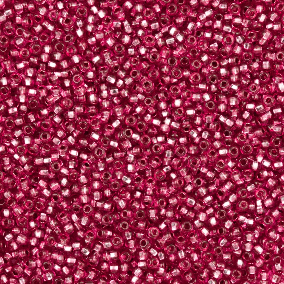 10/0 Silverlined Rose Pink, Preciosa Seed Beads 22g 10/0 Preciosa Seed Beads