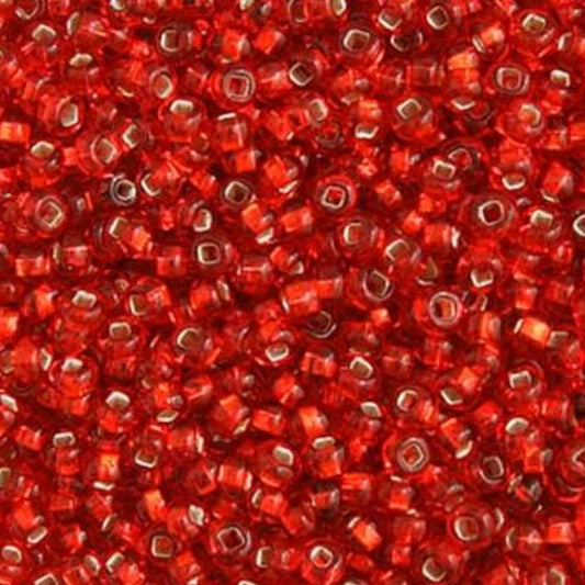 10/0 Light Red Silver lined, Preciosa Seed Beads 10/0 Preciosa Seed Beads