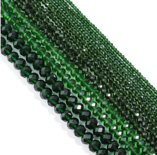 2*3mm Olive Green Transparent Rondelle Beads Loose (5g) Sundaylace Creations & Bling
