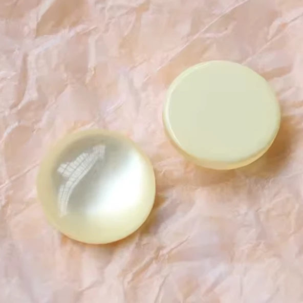 18mm Light Yellow Pastel Easter Cat Eye Jelly Round, Glue on, Resin Gem, (Sold in Pair) Resin Gems