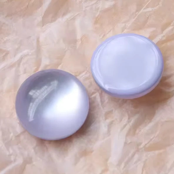 18mm Light Purple Pastel Easter Cat Eye Jelly Round, Glue on, Resin Gem, (Sold in Pair) Resin Gems