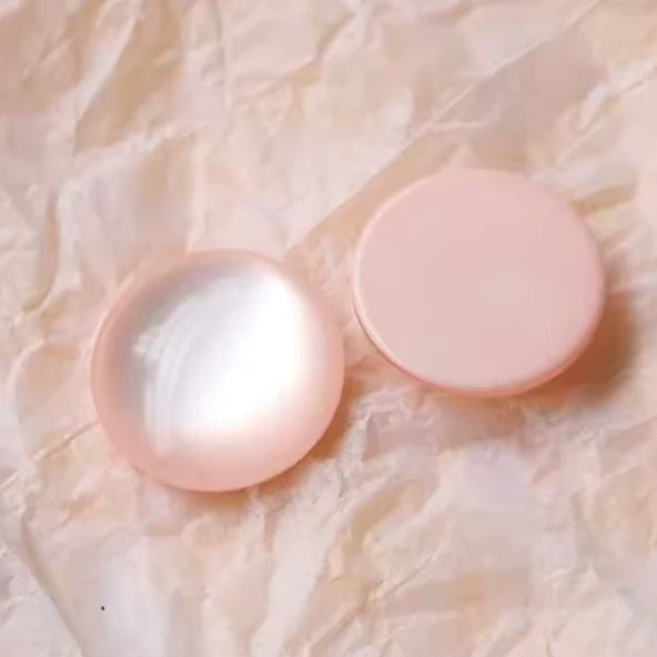 18mm Light Peach Pastel Easter Cat Eye Jelly Round, Glue on, Resin Gem, (Sold in Pair) Resin Gems