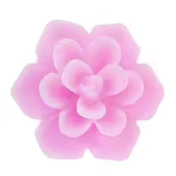 13mm Matte Pink Matte Floral Rose, Glue on, Resin Gem, (Sold in Pair) Resin Gems