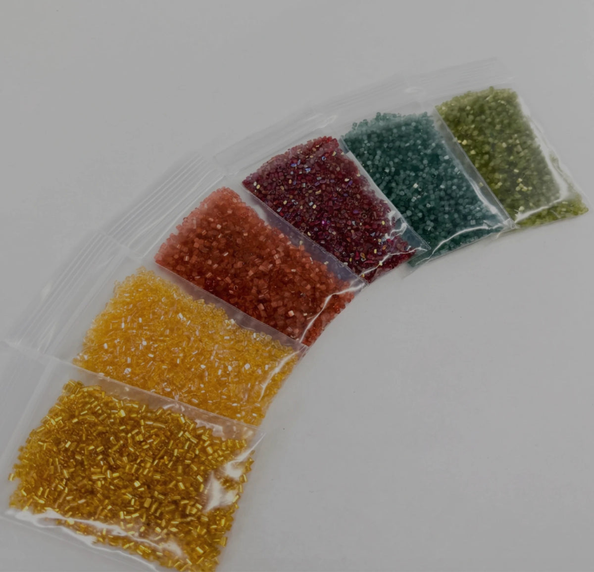 “Mistletoe” 6 x 10/0 2 Cut Beads (22g) Red, Green, Gold Bundle Set, Promotions 10/0 Czech Seed Beads