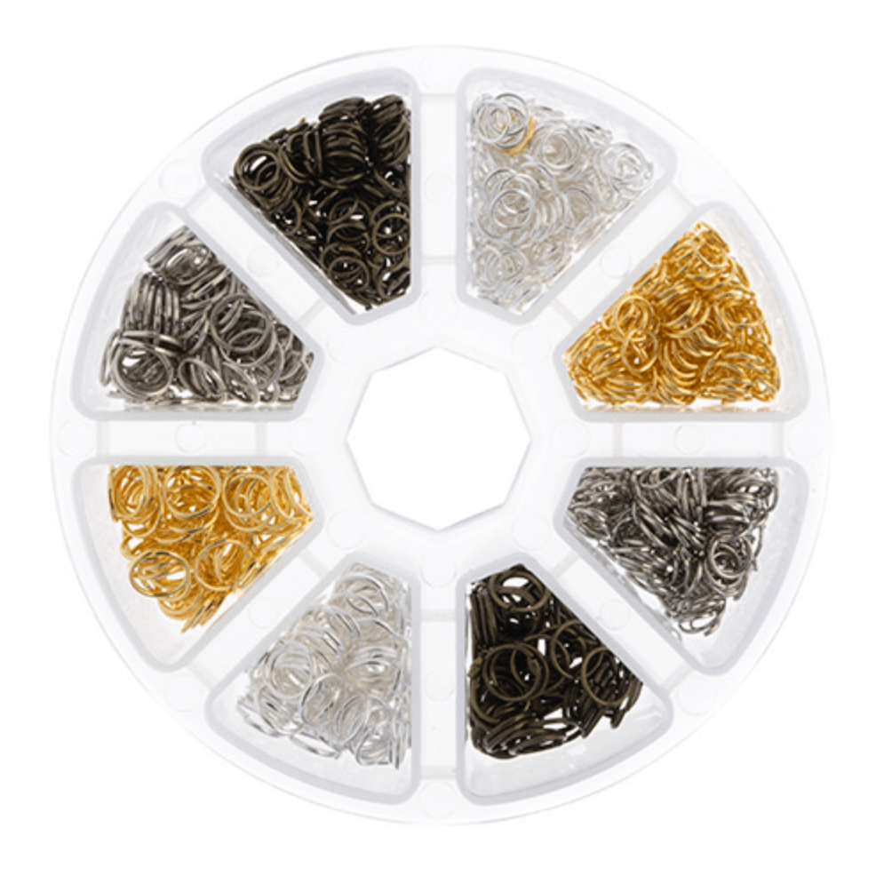 Assortment Colours Round 8 Slots, Jump Rings 1200pcs, Earring Finding, New Beader Basics Basics
