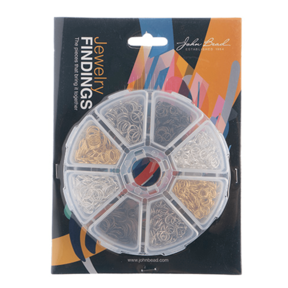 Assortment Colours Round 8 Slots, Jump Rings 1200pcs, Earring Finding, New Beader Basics Basics