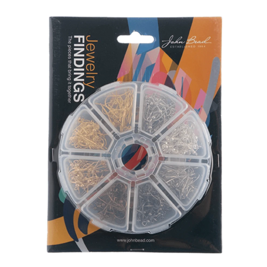 Assortment Round 8 Slots Earring Finding (Hooks) Mix 240pcs, New Beader Basics Basics
