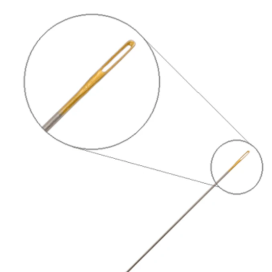 Beading Needle Gold Eye 7 pcs Size 12 Basics