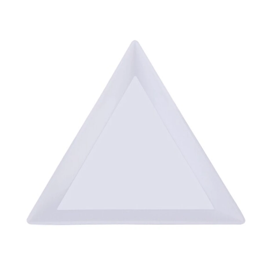 7.2cm Triangle White 10pcs Beading Trays for Beadworkers, Various Shapes and Sizes, Basics