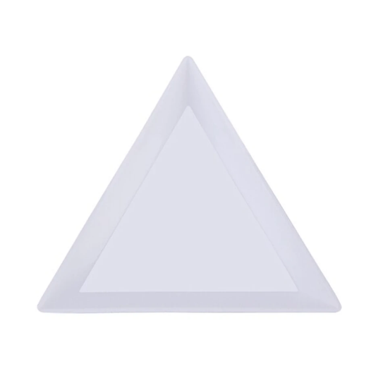 7.2cm Triangle White 10pcs Beading Trays for Beadworkers, Various Shapes and Sizes, Basics