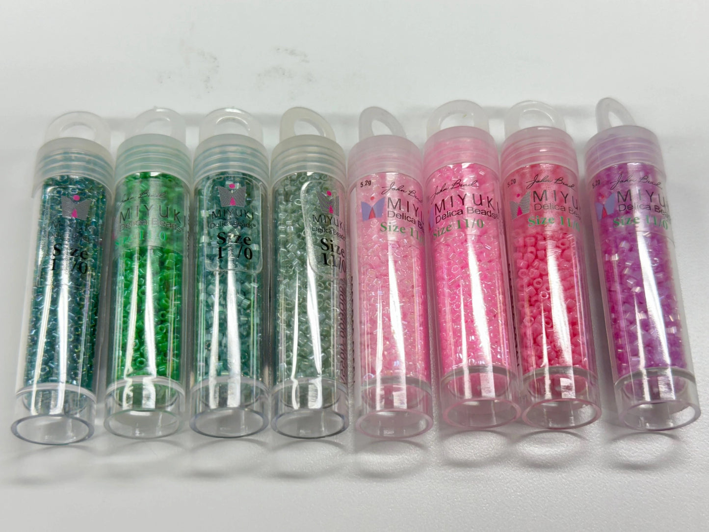 "Best Witch" Green/Pink Delica Set, 8 x 5.2g vials, Promotions Delica Beads