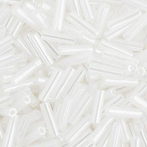 BUGLES White Ceylon #3 (20g) Bugles Beads