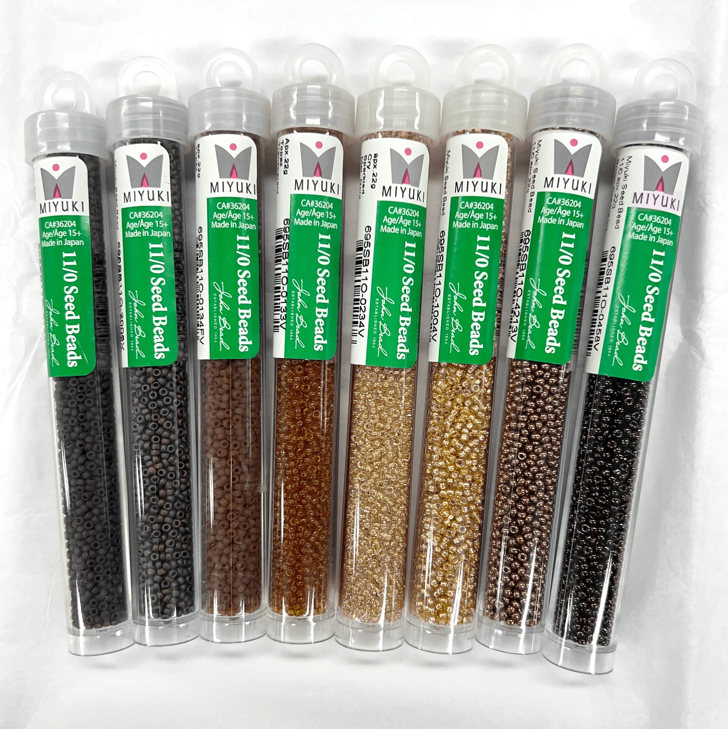 💝🍫 Chocolate Treats 🍫💝 8 x 22g Brown Ombre Miyuki Seedbead Set, Promotions Promotion