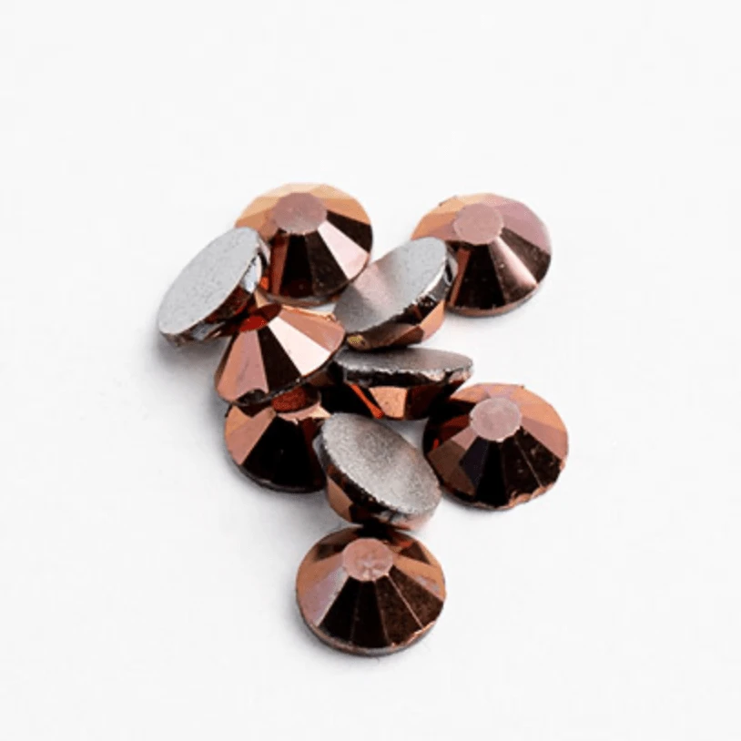 Crystal Lane Flat Back Rhinestones ss30 (6.5mm) Metallic Rose Gold 72pcs Glass Gems