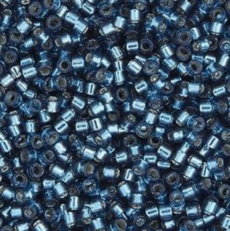 Delica 11/0 RD Blue Zircon Silver Lined-Dyed (0608v) Delica Beads