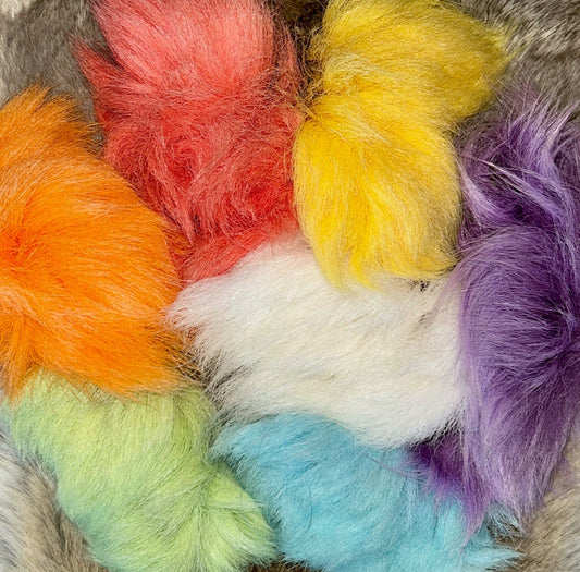 Dyed Natural Caribou Fur 1×3 inch Strip for Tufting! Promotions
