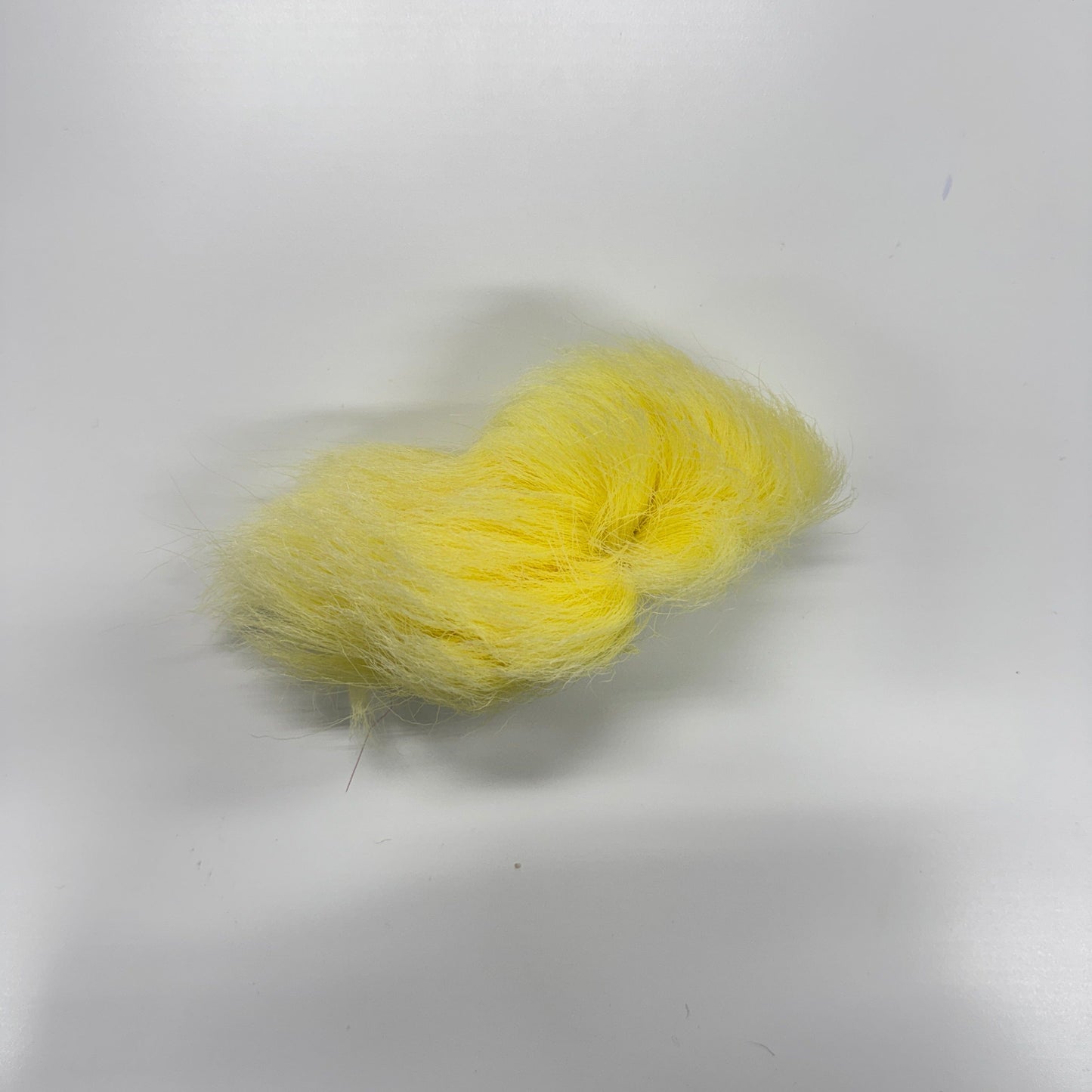 Light Lemon Yellow Caribou Fur Dyed Natural Caribou Fur 1×3 inch Strip for Tufting