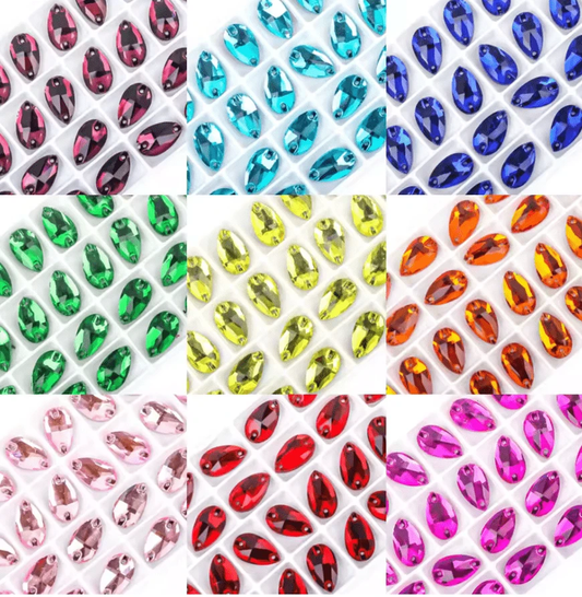"I'll take one of each" - 14 Pairs of 11*18mm Teardrop ๐ Glass Gem Set, Promotions Promotions