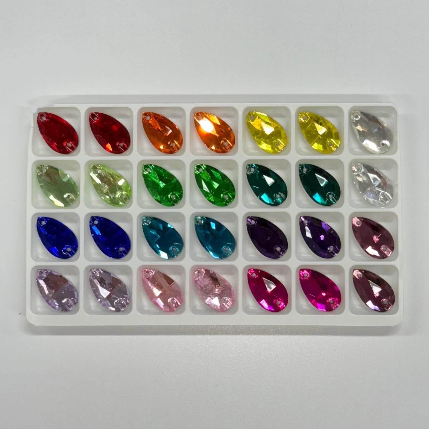 "I'll take one of each" - 14 Pairs of 11*18mm Teardrop 🌈 Glass Gem Set, Promotions Promotions